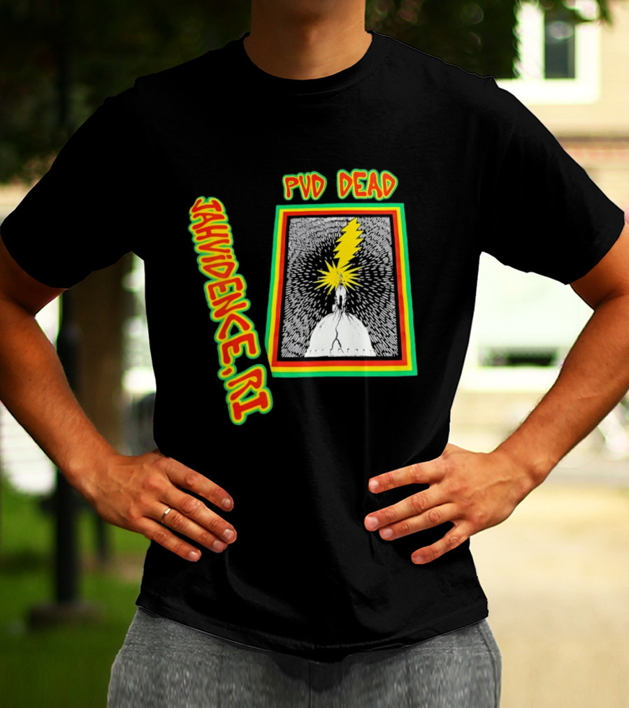 PVD Dead Jahvidence RI Providence Graphic Lightning Bolt T-Shirt