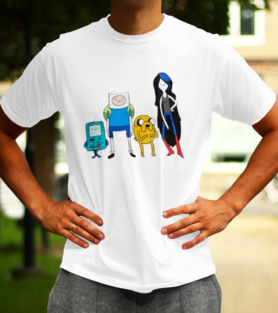 Adventure Time Finn Jake BMO Marceline Character Lineup T-Shirt