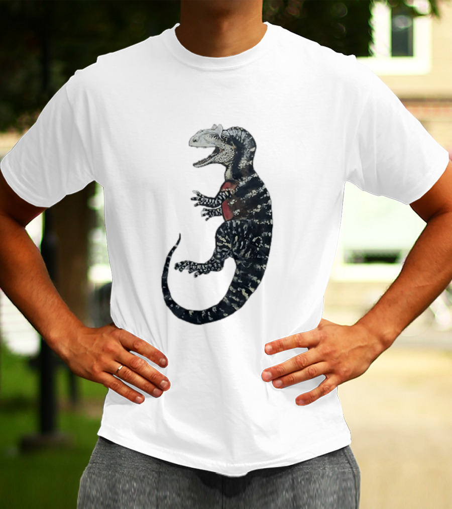 Allosaurus Dinosaur Prehistoric Paleontology Detailed Fossil T-Shirt