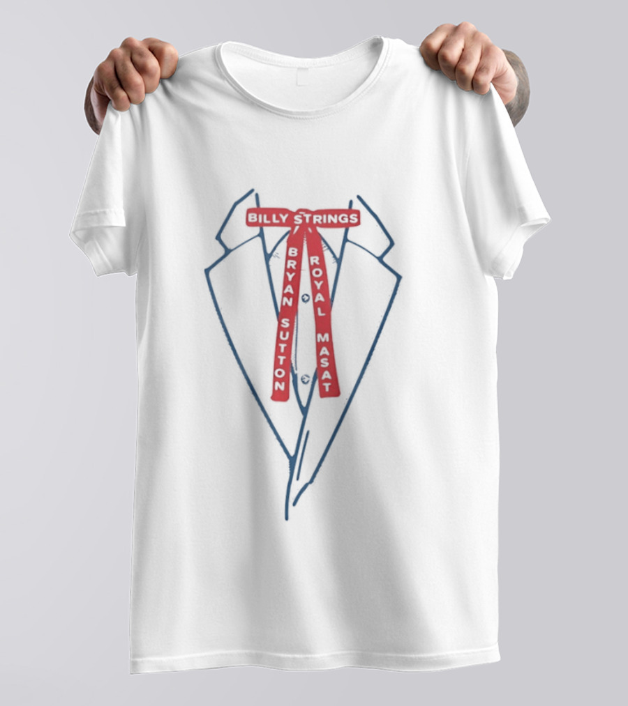 Billy Strings Bryan Sutton Royal Masat Red Tie Tuxedo T-Shirt