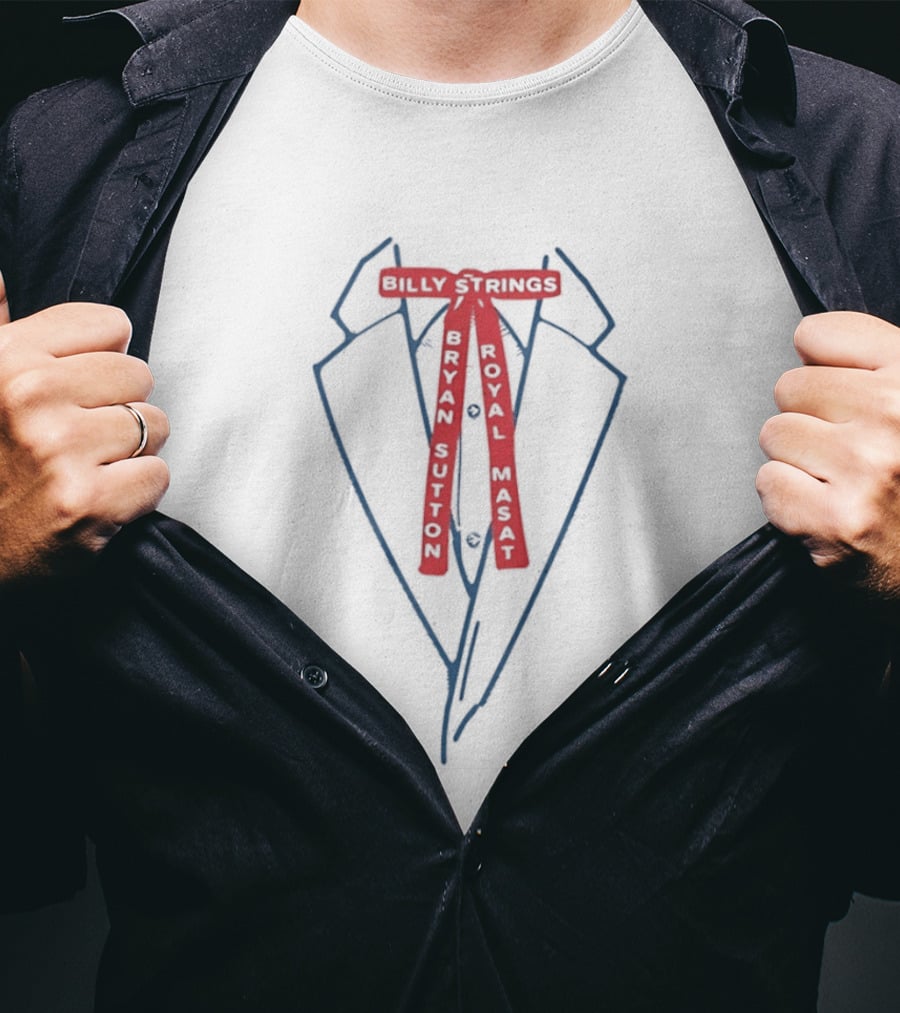 Billy Strings Bryan Sutton Royal Masat Red Tie Tuxedo T-Shirt