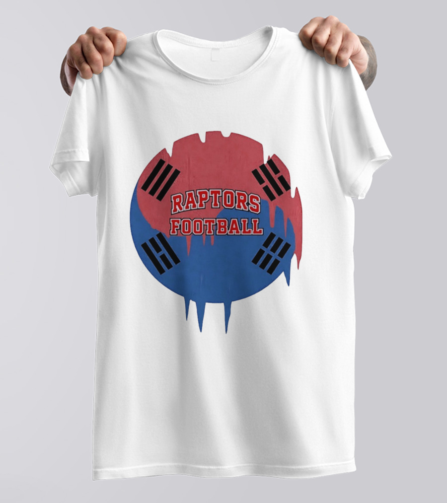Raptors Football South Korean Flag Color T-Shirt
