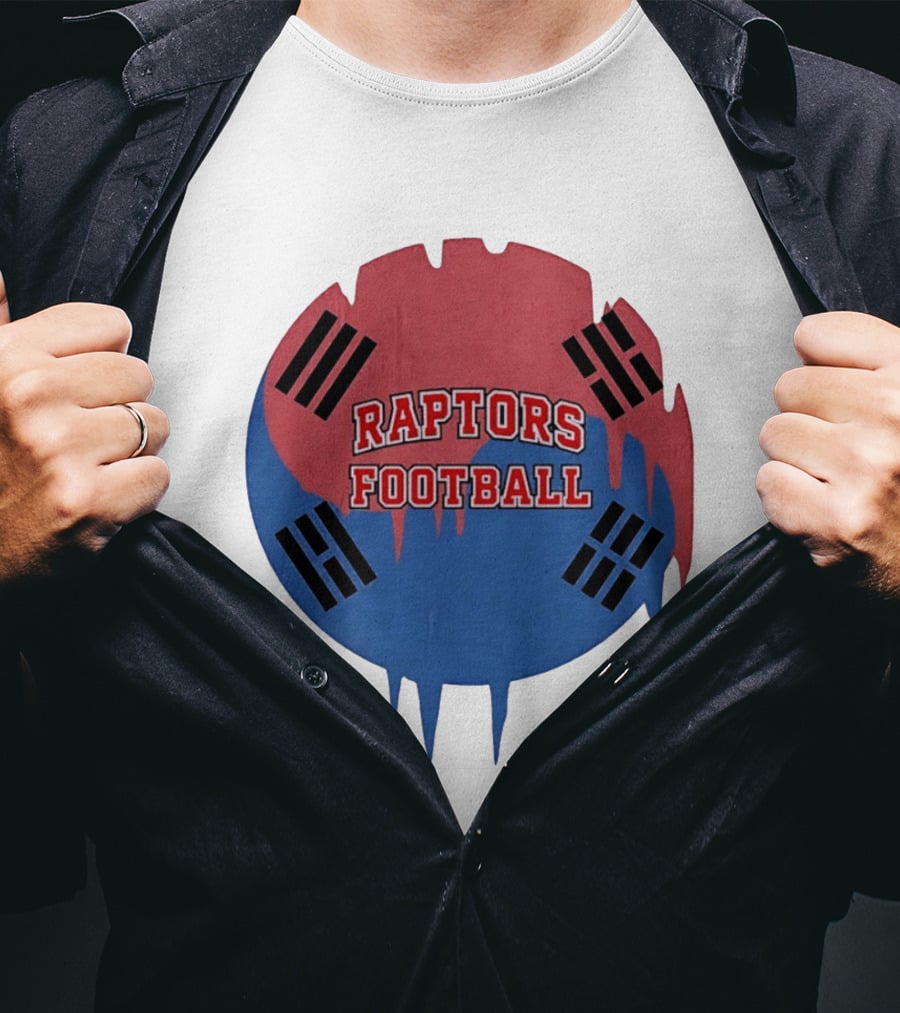 Raptors Football South Korean Flag Color T-Shirt
