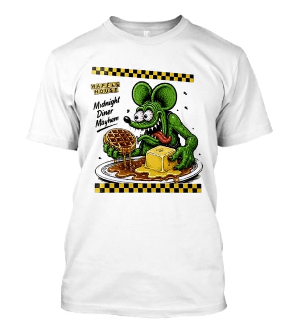 Rat Fink Waffle House Midnight Diner Mayhem Stay Golden T-Shirt