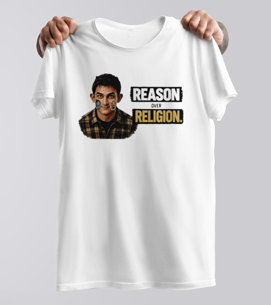 Reason Over Religion Intellectual Message T-Shirt