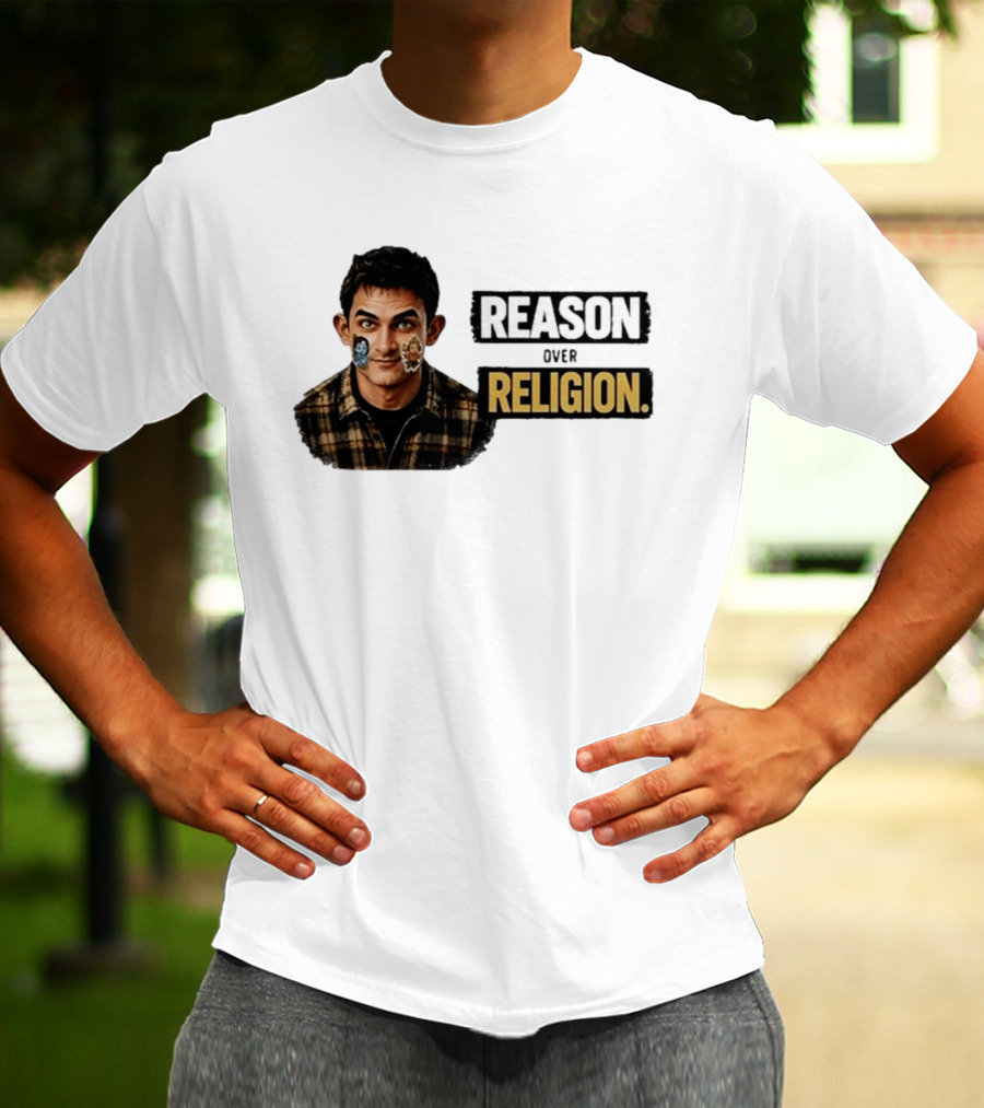 Reason Over Religion Intellectual Message T-Shirt