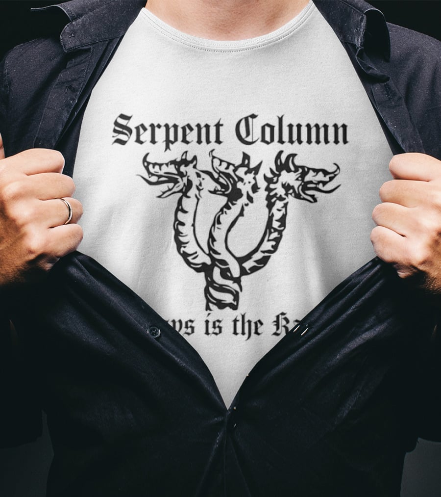 Serpent Column Three Headed Hydra Always Is The Kairos T-Shirt