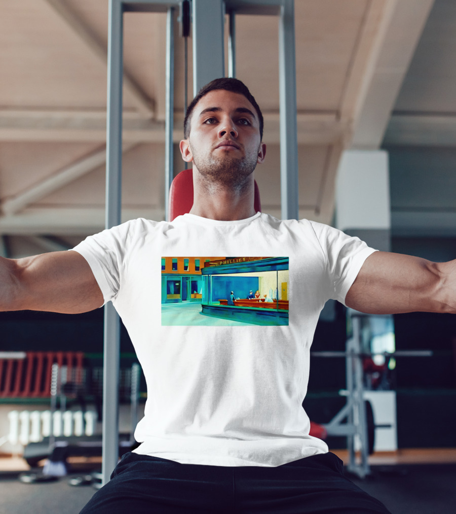 Philly Diner Institute Chicago Edward Hopper Scene T-Shirt
