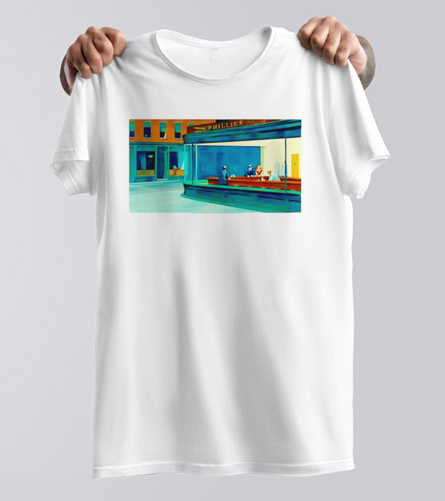 Philly Diner Institute Chicago Edward Hopper Scene T-Shirt