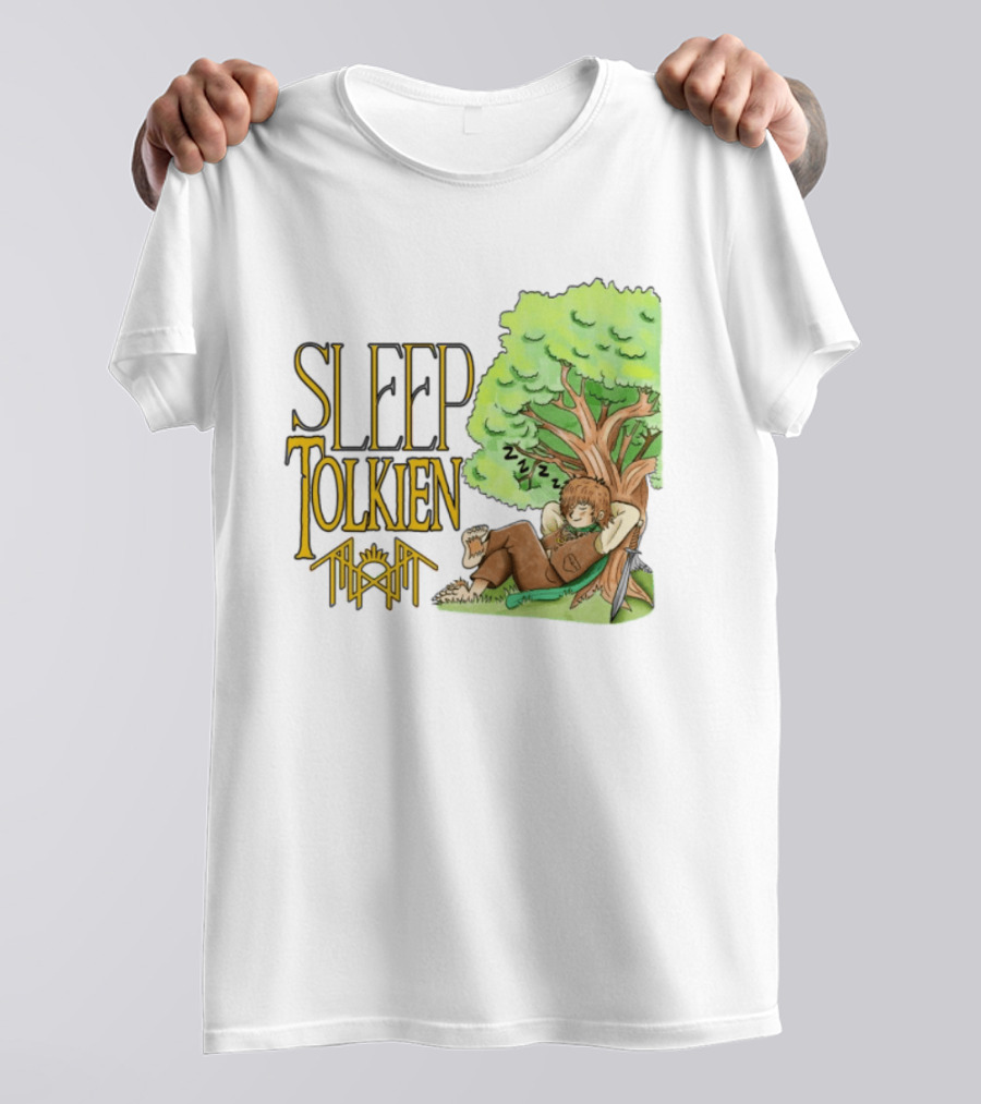 Sleep Tolkien Hobbit Nap Under Tree Fantasy T-Shirt