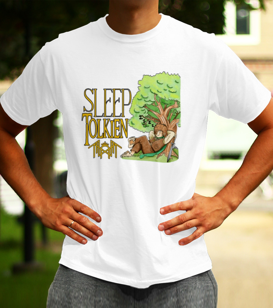 Sleep Tolkien Hobbit Nap Under Tree Fantasy T-Shirt