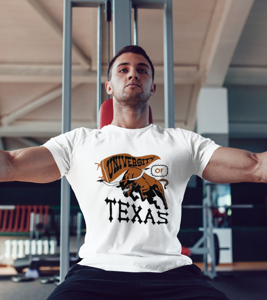 University Of Texas Longhorns Bull Mascot Banner T-Shirt