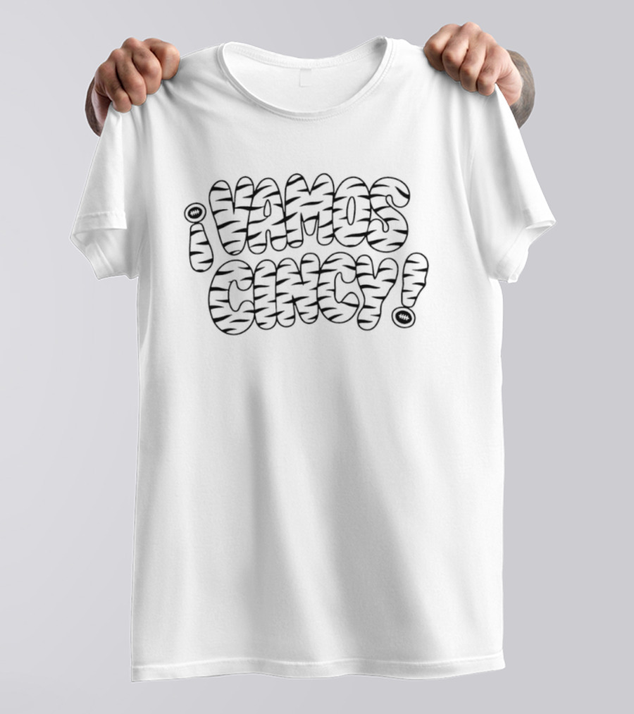 ¡Vamos Cincy Tiger Stripe Football Bubble T-Shirt