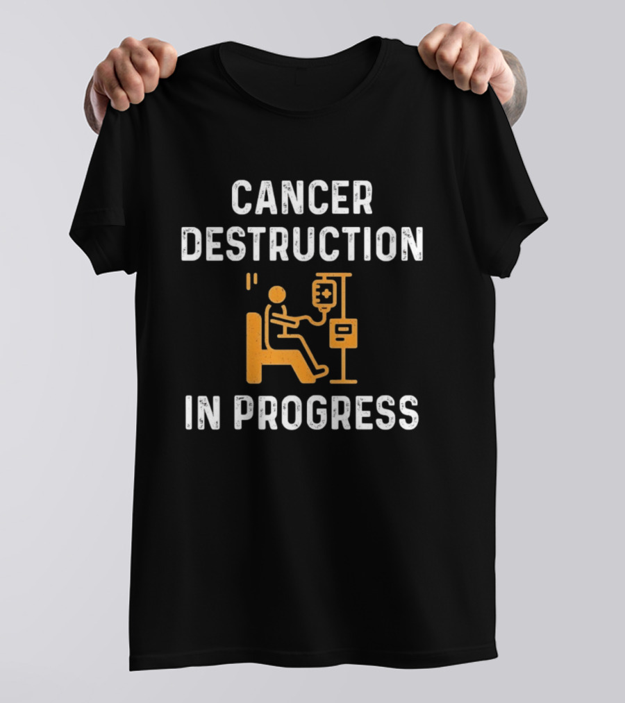 Cancer Destruction In Progress Chemotherapy Chair T-Shirt