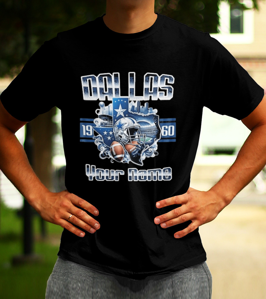 Dallas Cowboys Football 1960 Custom Your Name Option T-Shirt