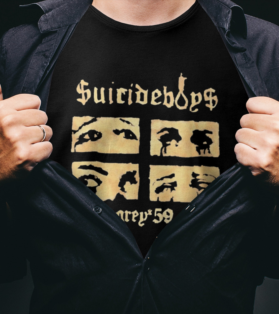 Suicideboys Grey 59 Distressed Eyebrow T-Shirt