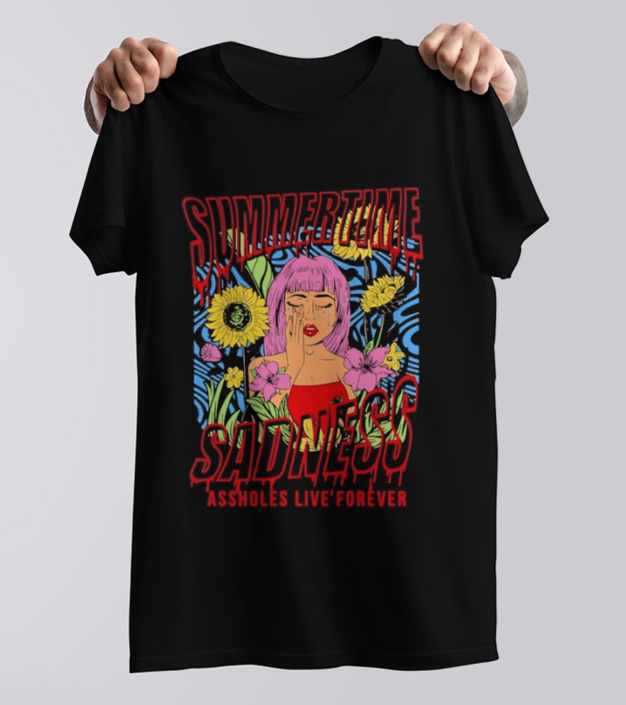 Summertime Sadness Assholes Live Forever Sunflower Woman T-Shirt
