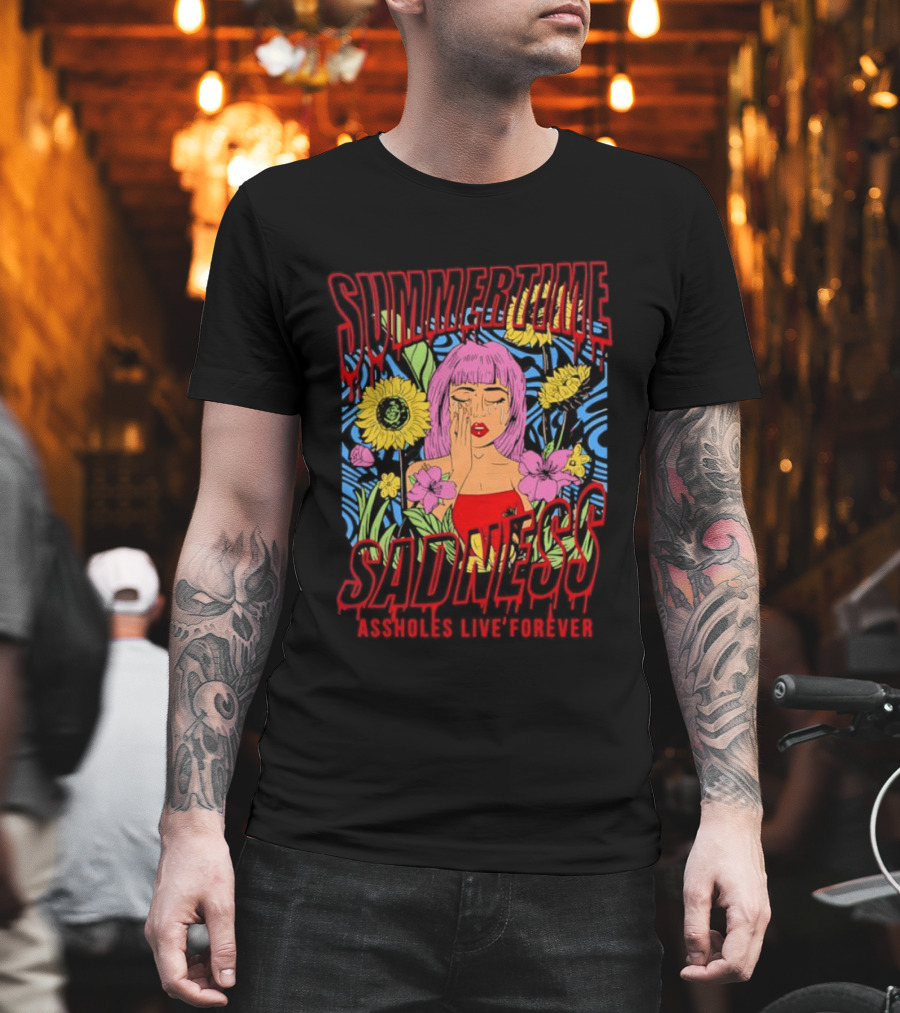 Summertime Sadness Assholes Live Forever Sunflower Woman T-Shirt