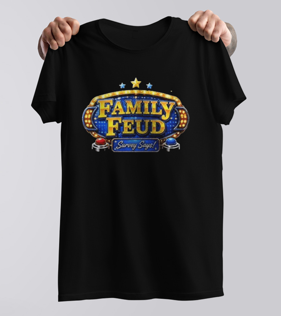 Family Feud Survey Says Game Show Logo Starburst Trivia Contest T-Shirt