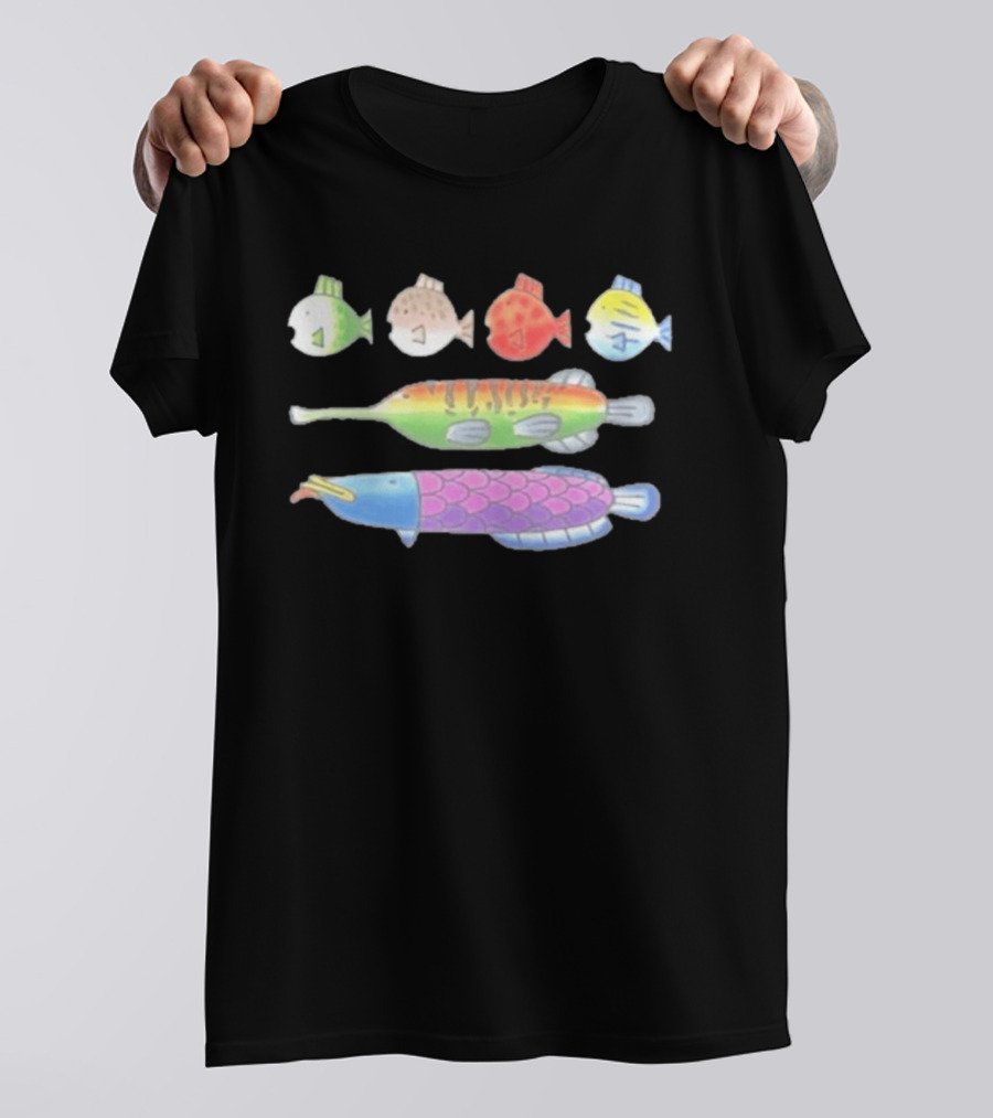 Fishing Minigame Fish Colorful Cartoon T-Shirt