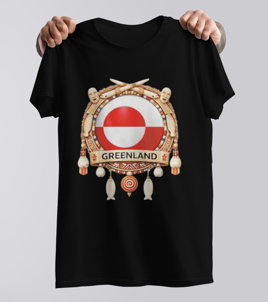 Greenland Native Heritage Circle Emblem Celebrating Cultural T-Shirt