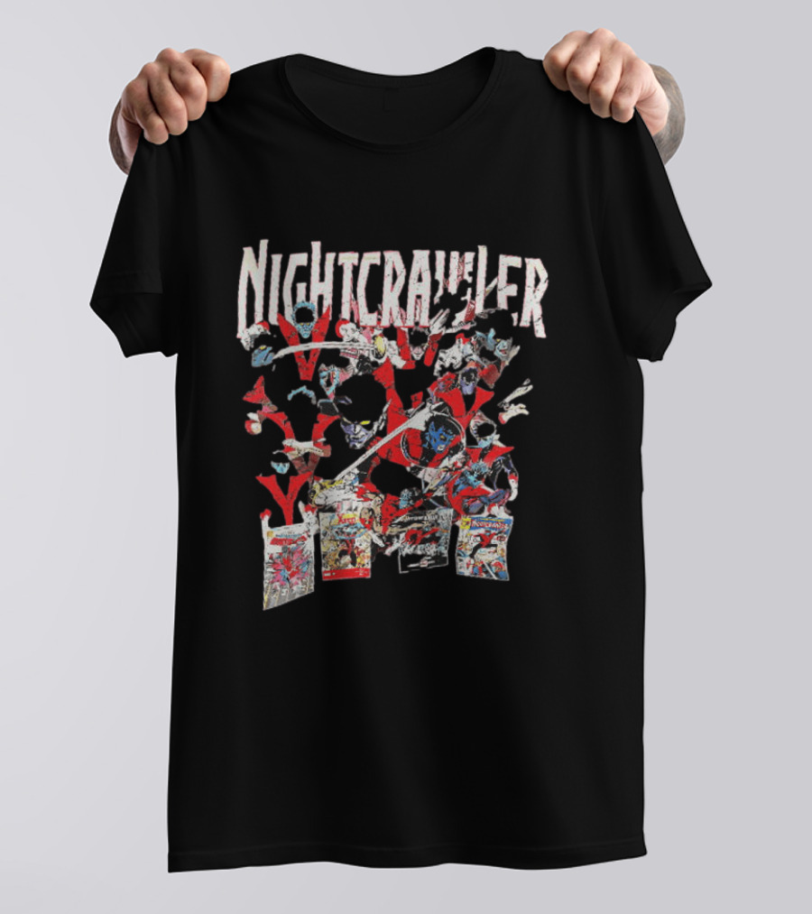 Nightcrawler X Men Comics Marvel The Amazing Nightcrawler Pages T-Shirt