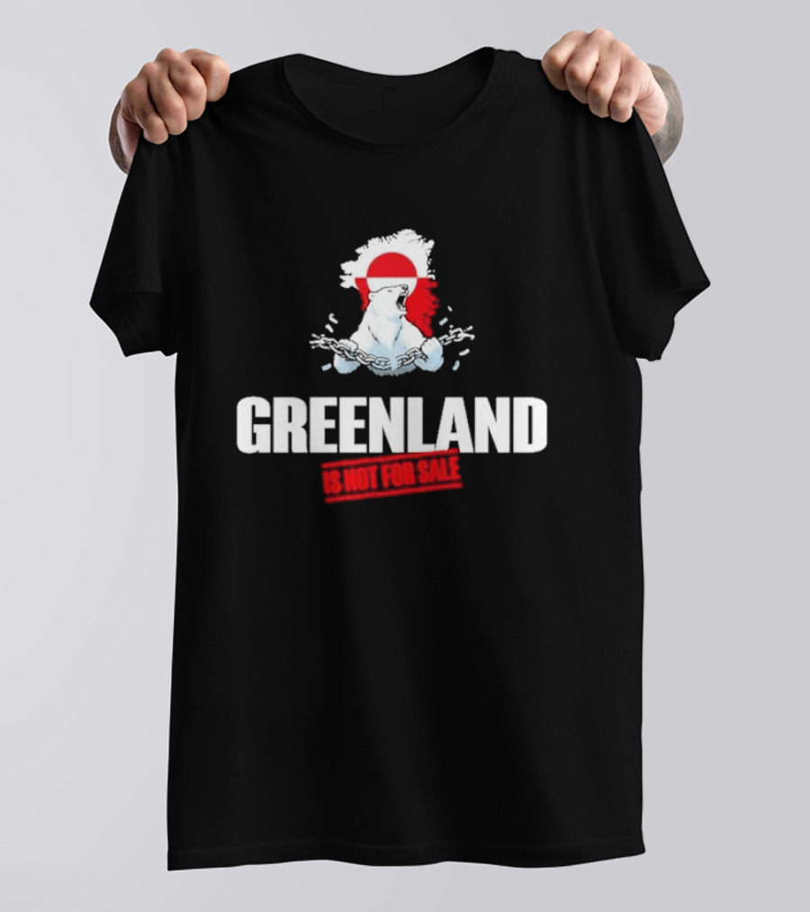 Greenland Is Not For Sale Polar Bear Art With Red Circle T-Shirt