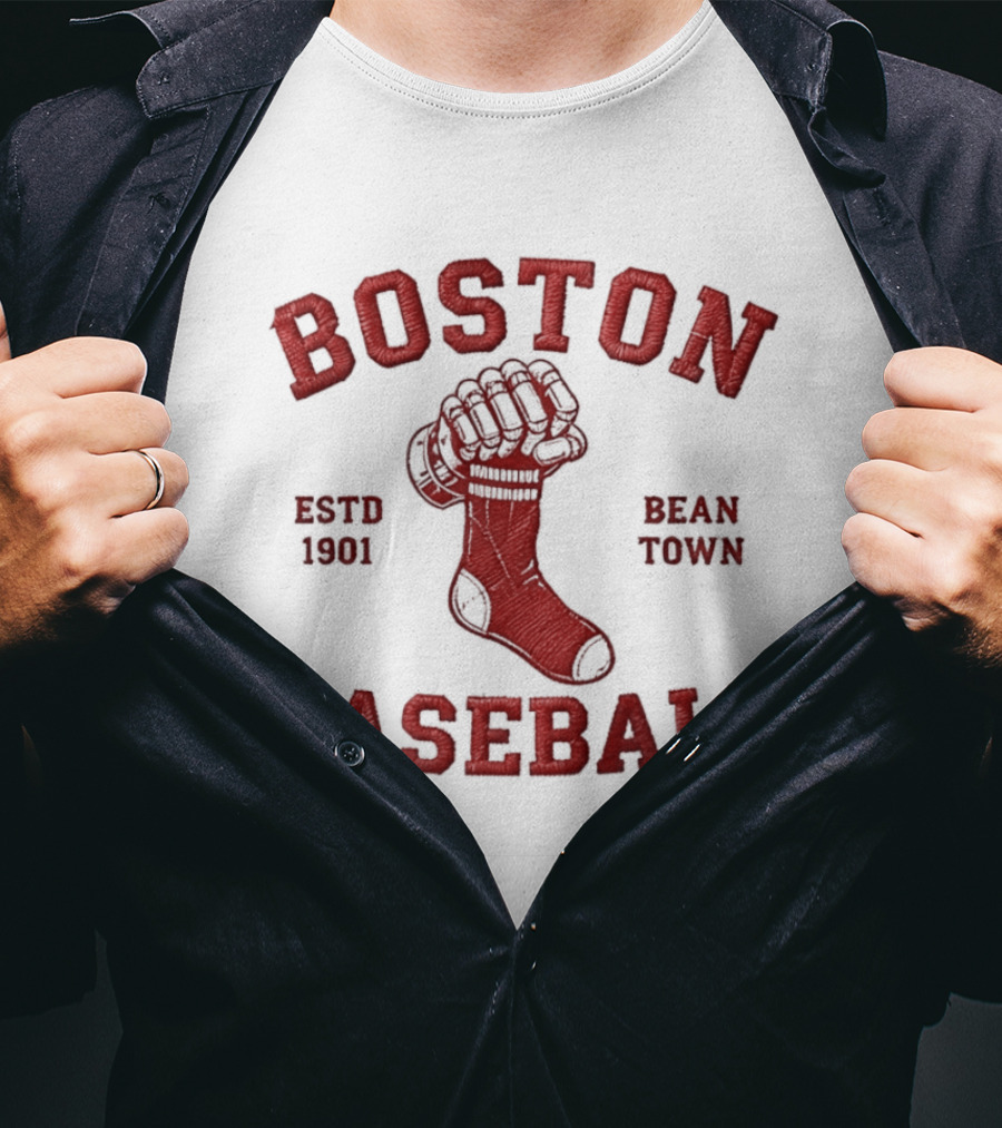 Boston Baseball Estd 1901 Bean Town Red Sock MLB T-Shirt