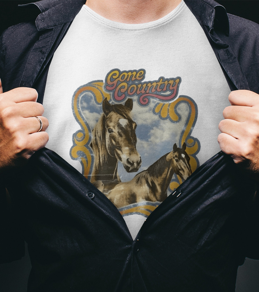 Gone Country Horses Levi's Western Equestrian T-Shirt