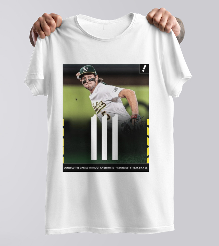 Jacob Wilson Athletics 111 Consecutive Errorless Games Record By Shortstop T-Shirt