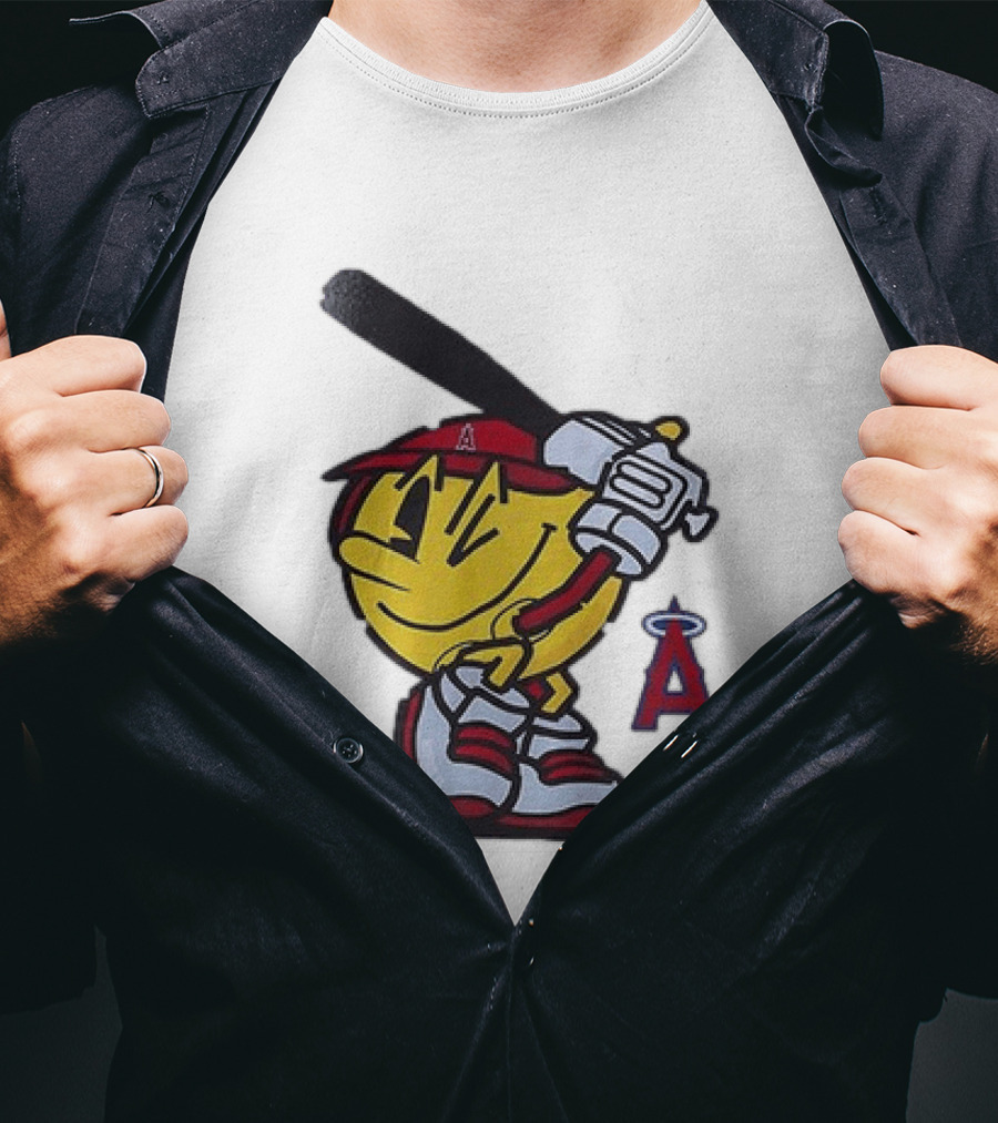 Los Angeles Angels Pacman Baseball T-Shirt