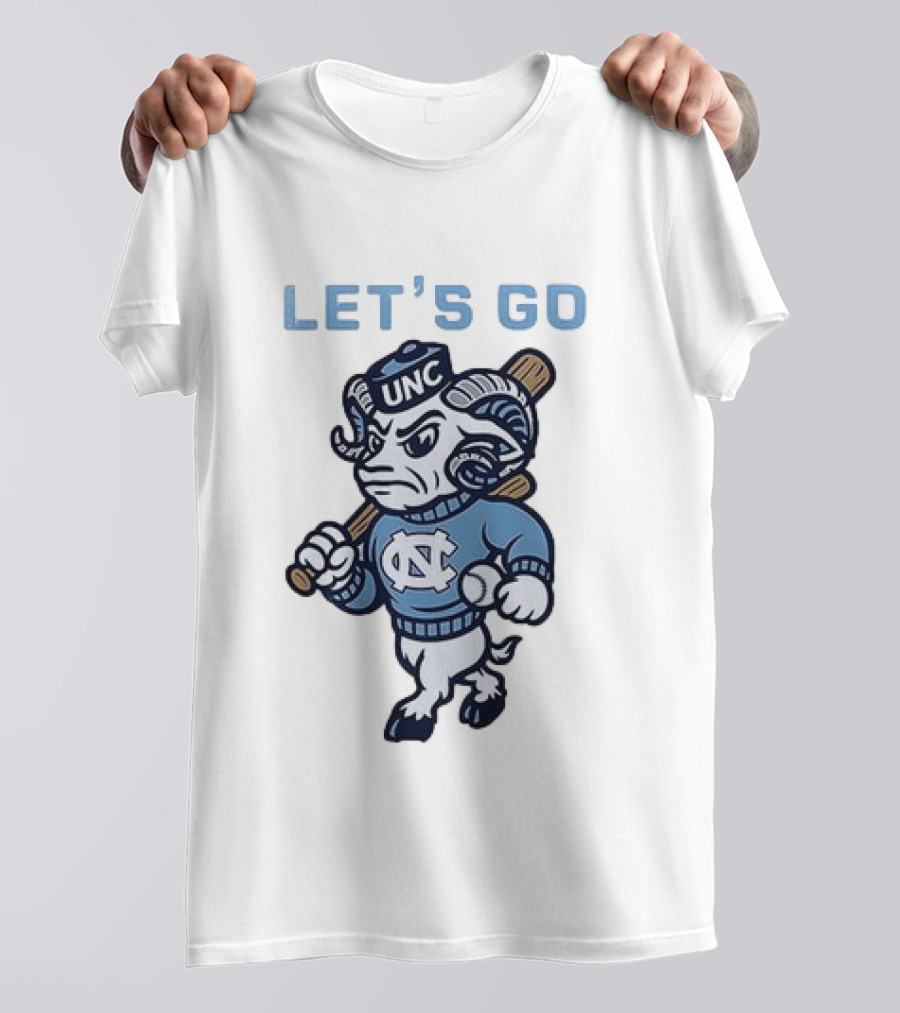 UNC Tar Heels Let's Go Baseball Ram T-Shirt