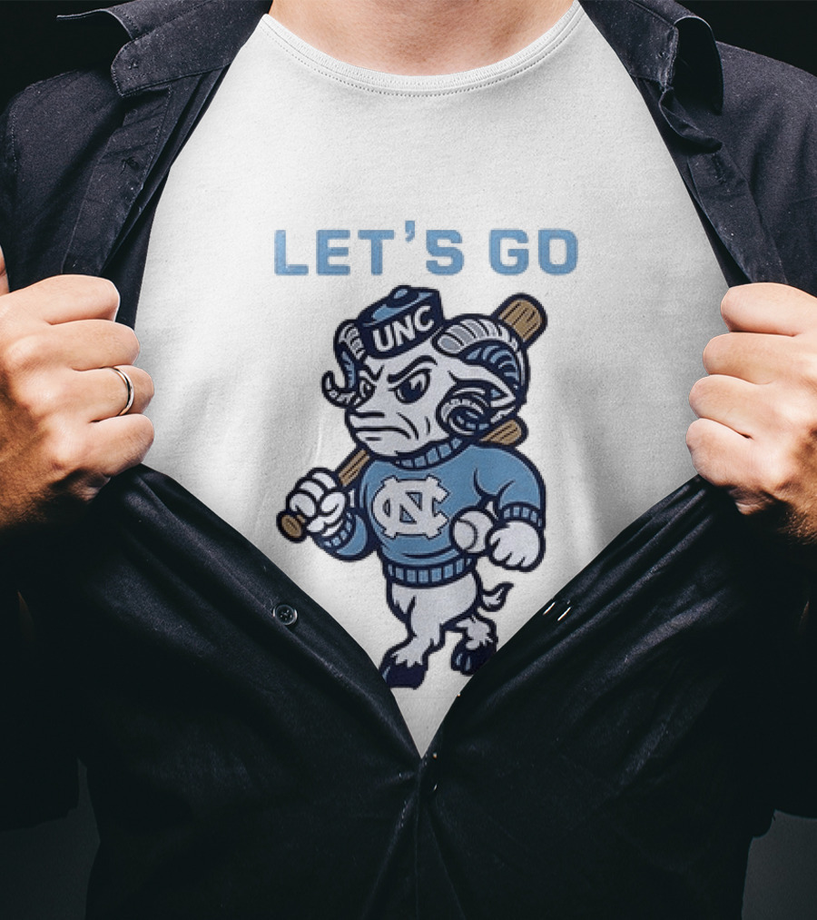 UNC Tar Heels Let's Go Baseball Ram T-Shirt