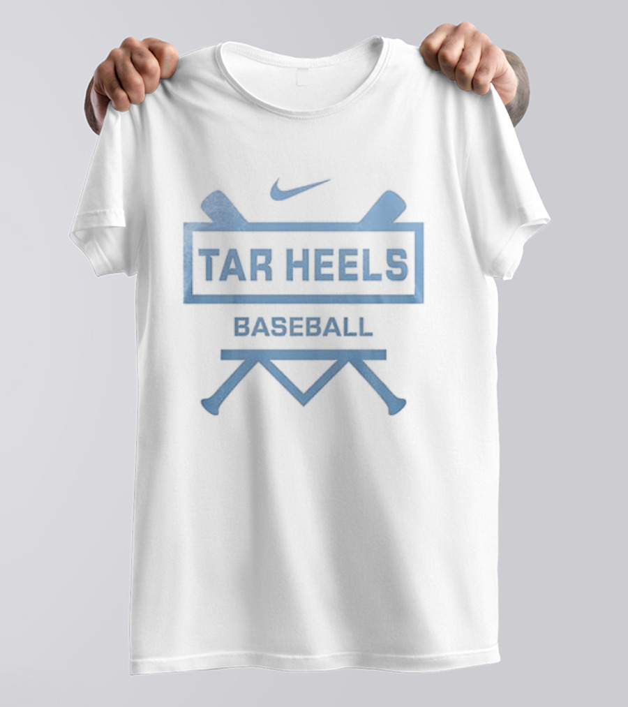 North Carolina Tar Heels Baseball Nike Logo Let's Go T-Shirt