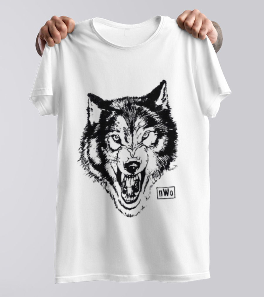 NWO New World Order Wolfpack Black Wolf Head T-Shirt