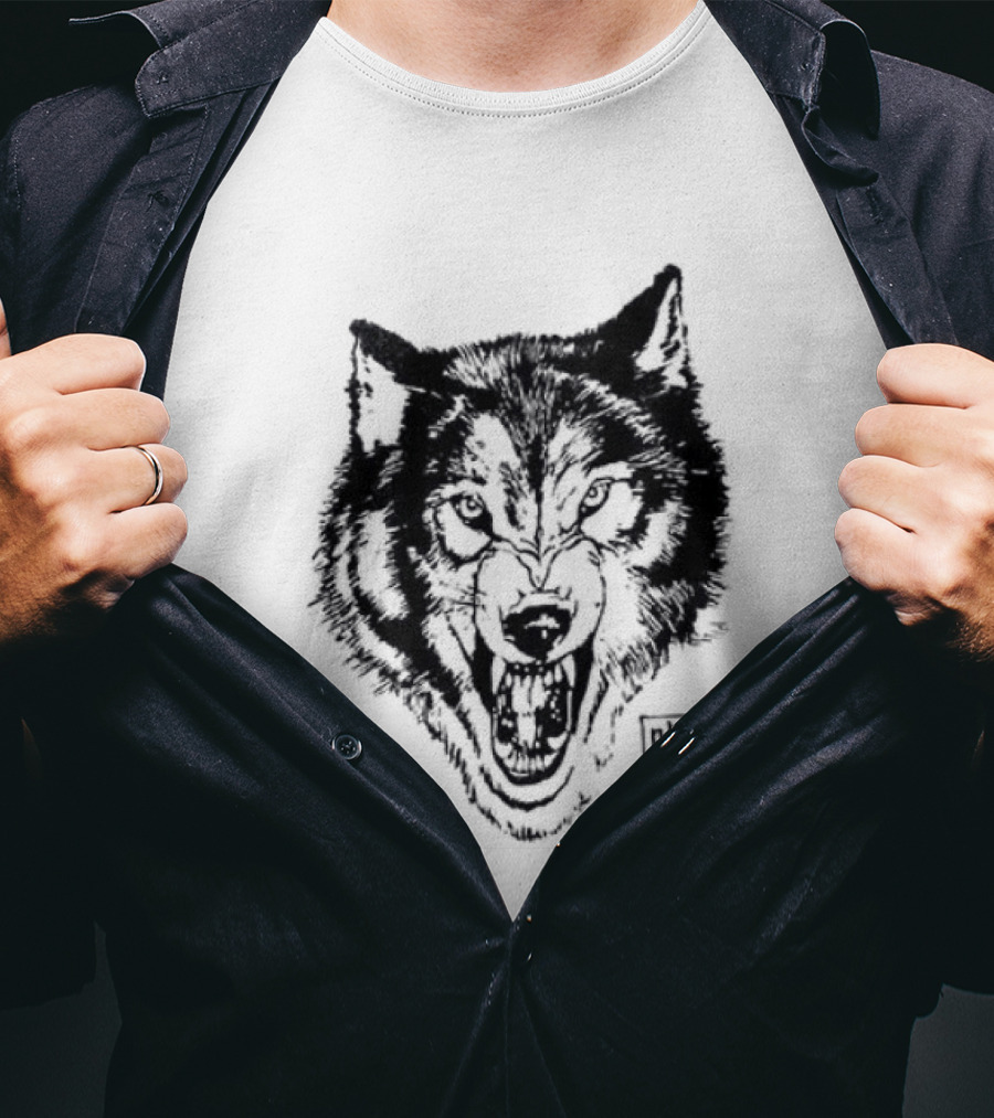 NWO New World Order Wolfpack Black Wolf Head T-Shirt