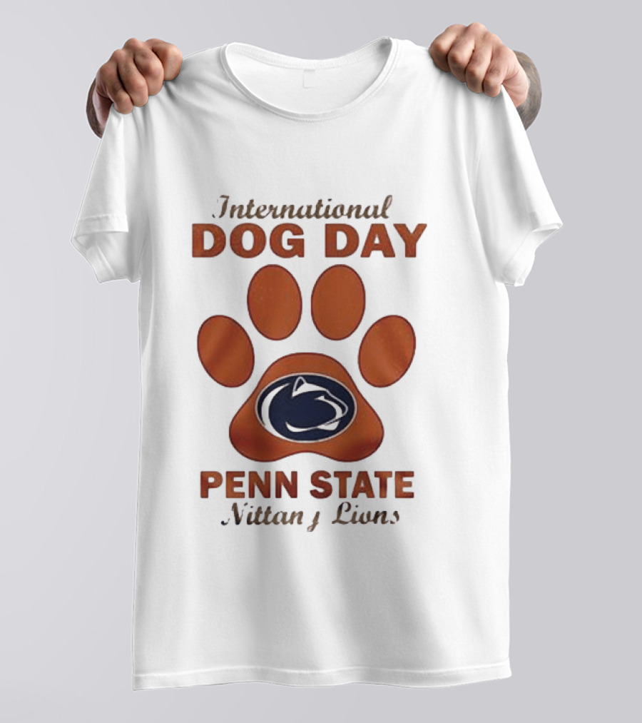 International Dog Day Paw Print Penn State Nittany Lions T-Shirt