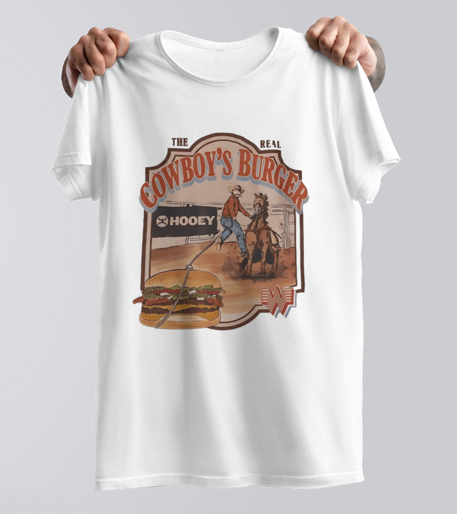 Hooey The Real Cowboy's Burger Western Ranch Rodeo T-Shirt