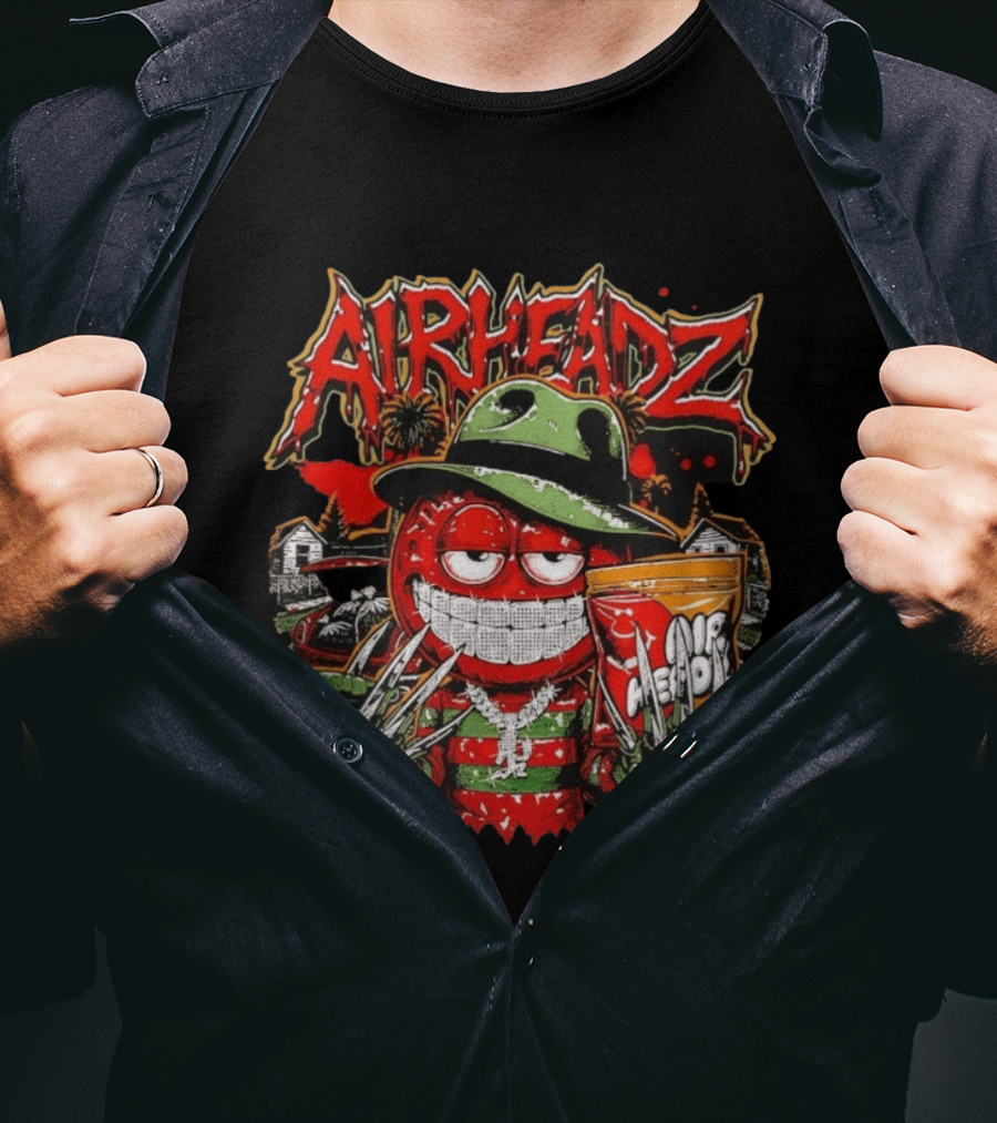 Airheadz Nightmare Street Freddy Krueger Candy Monster T-Shirt