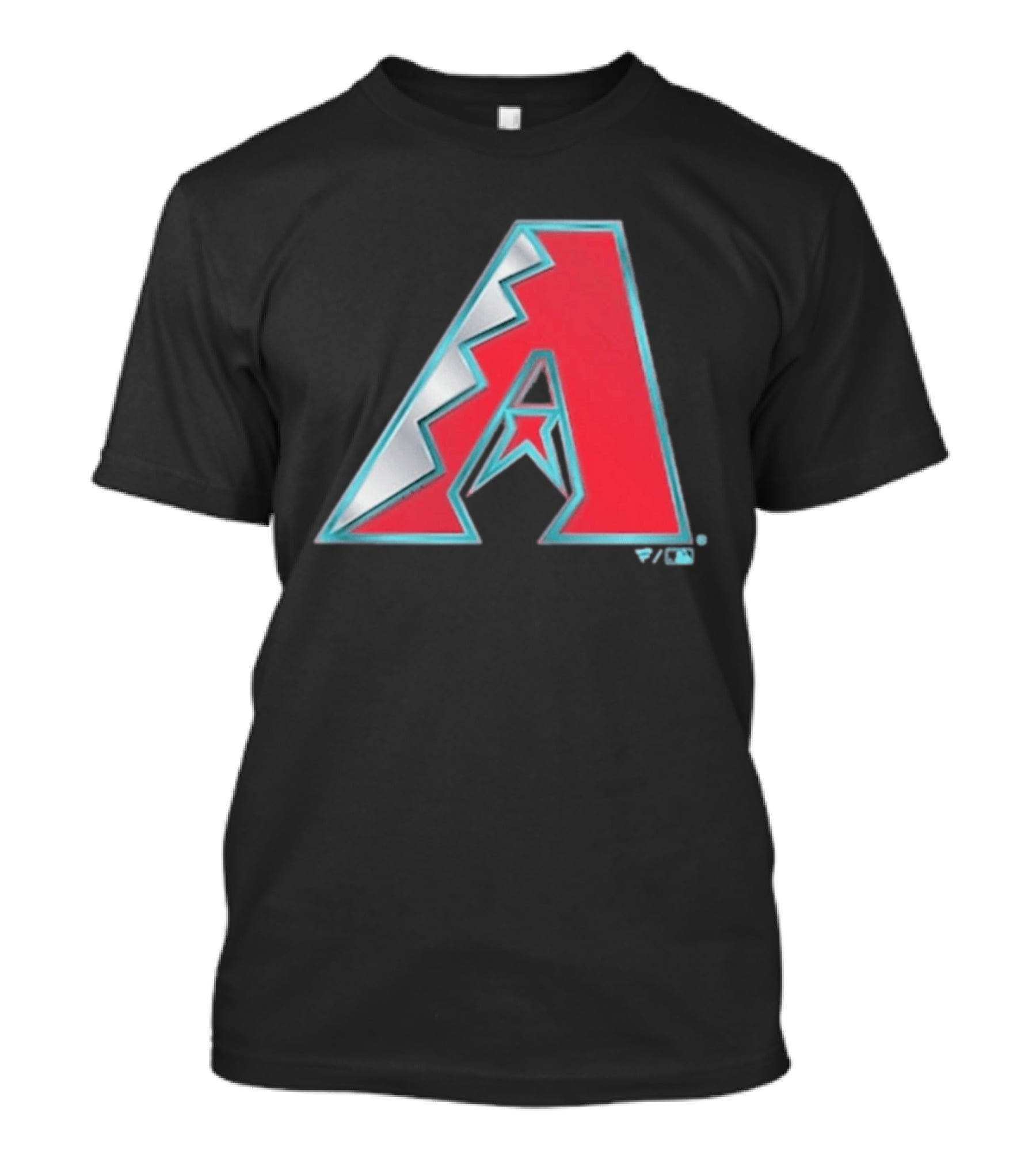 Arizona Diamondbacks Women's Metallic A Logo Red And Silver T-Shirt