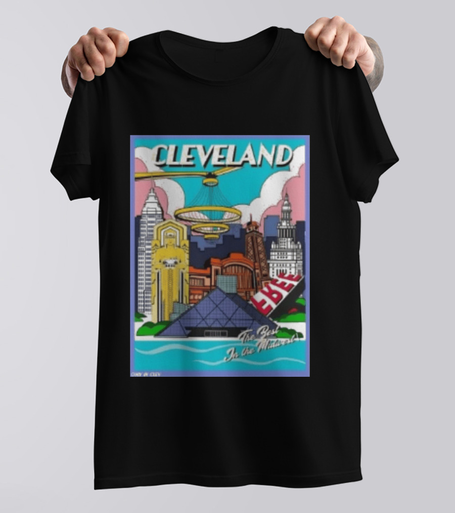 Cleveland The Best In The Midwest Only In City Skyline T-Shirt