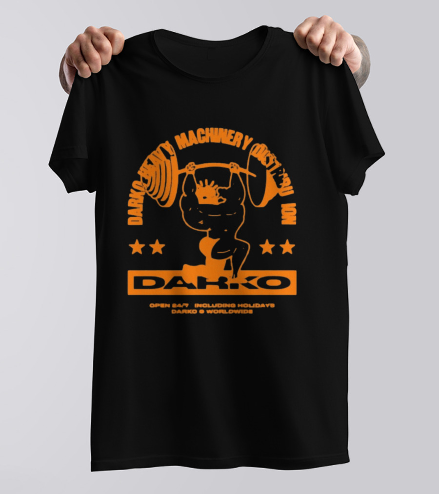 Darko Heavy Machinery Chest Pro Open 24 Hour Darko Worldwide T-Shirt