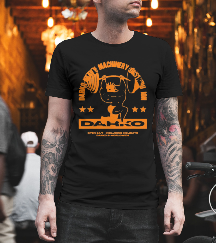 Darko Heavy Machinery Chest Pro Open 24 Hour Darko Worldwide T-Shirt