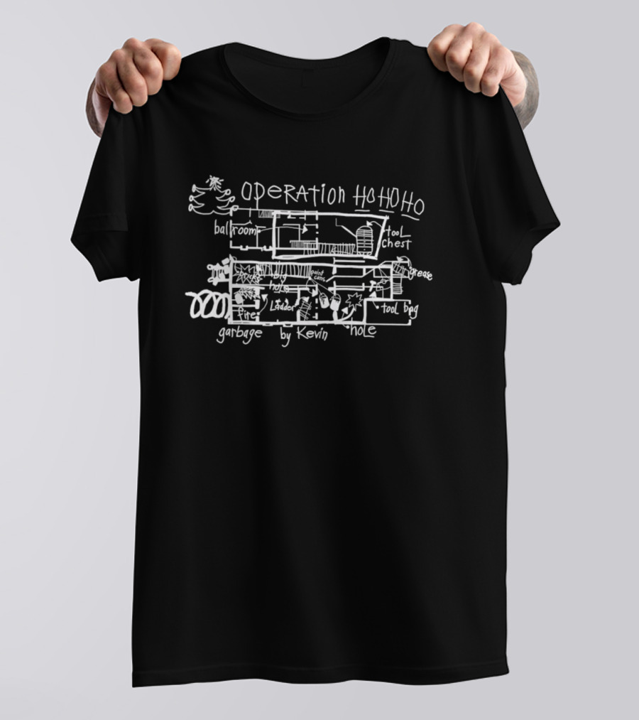 Operation HoHoHo Home Alone Blueprint Ballroom Tool Chest Hole Garbage By Kevin T-Shirt