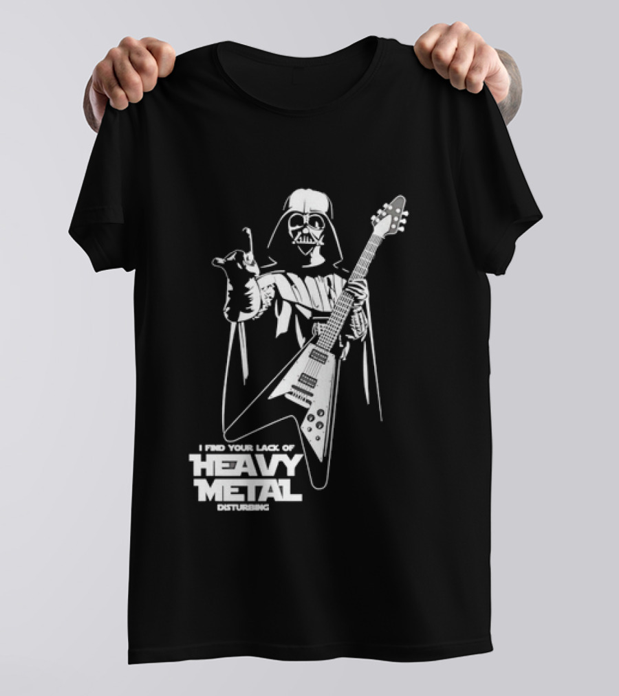 Darth Vader I Find Your Lack Of Heavy Metal Disturbing Guitar Jedi Star Wars T-Shirt