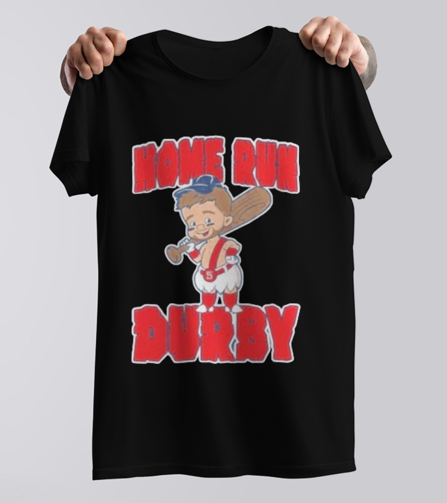 Boston Red Sox Payton Tolle Home Run Durby Cartoon Baseball Player In Red And White Uniform T-Shirt