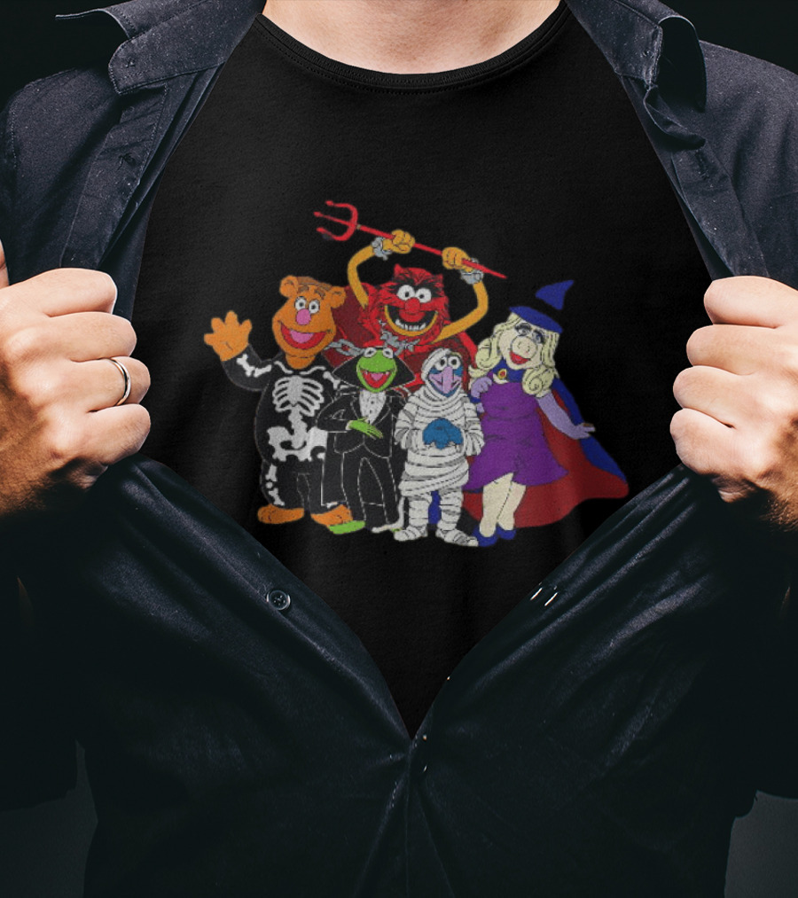 Fozzie Bear Kermit Animal Gonzo Miss Piggy The Muppets Halloween Costumes T-Shirt