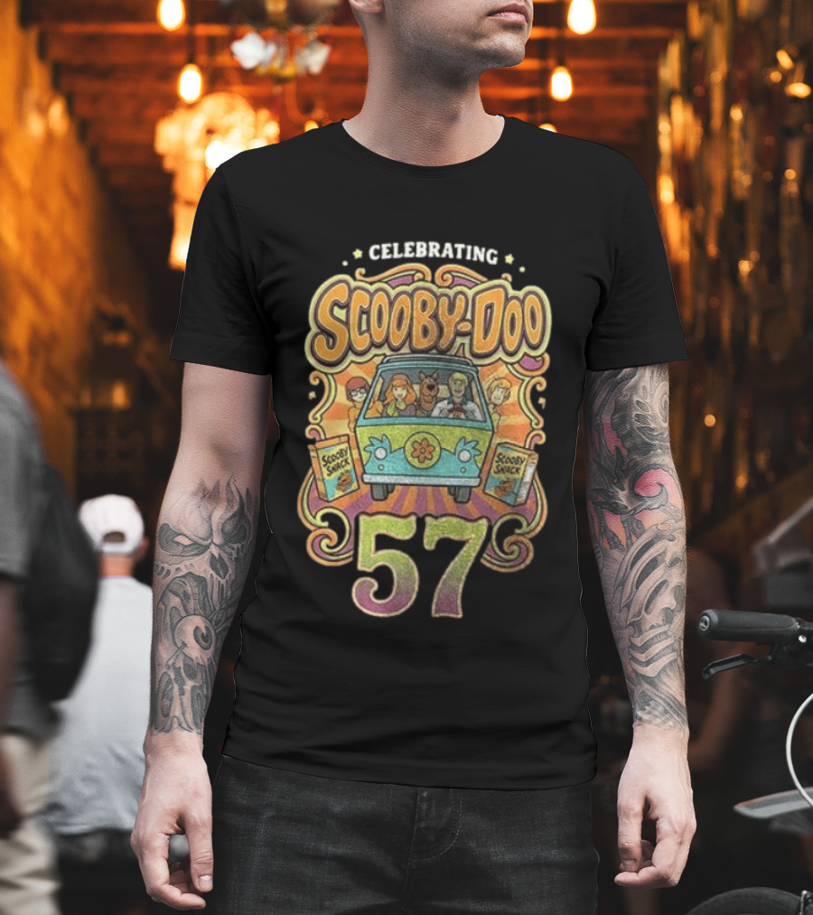 Celebrating 57 Years Scooby Doo And Mystery Machine Adventure T-Shirt