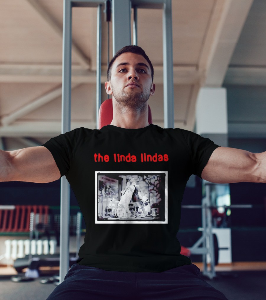 The Linda Lindas Live Performance Punk Rock Black And White Stage Scene T-Shirt