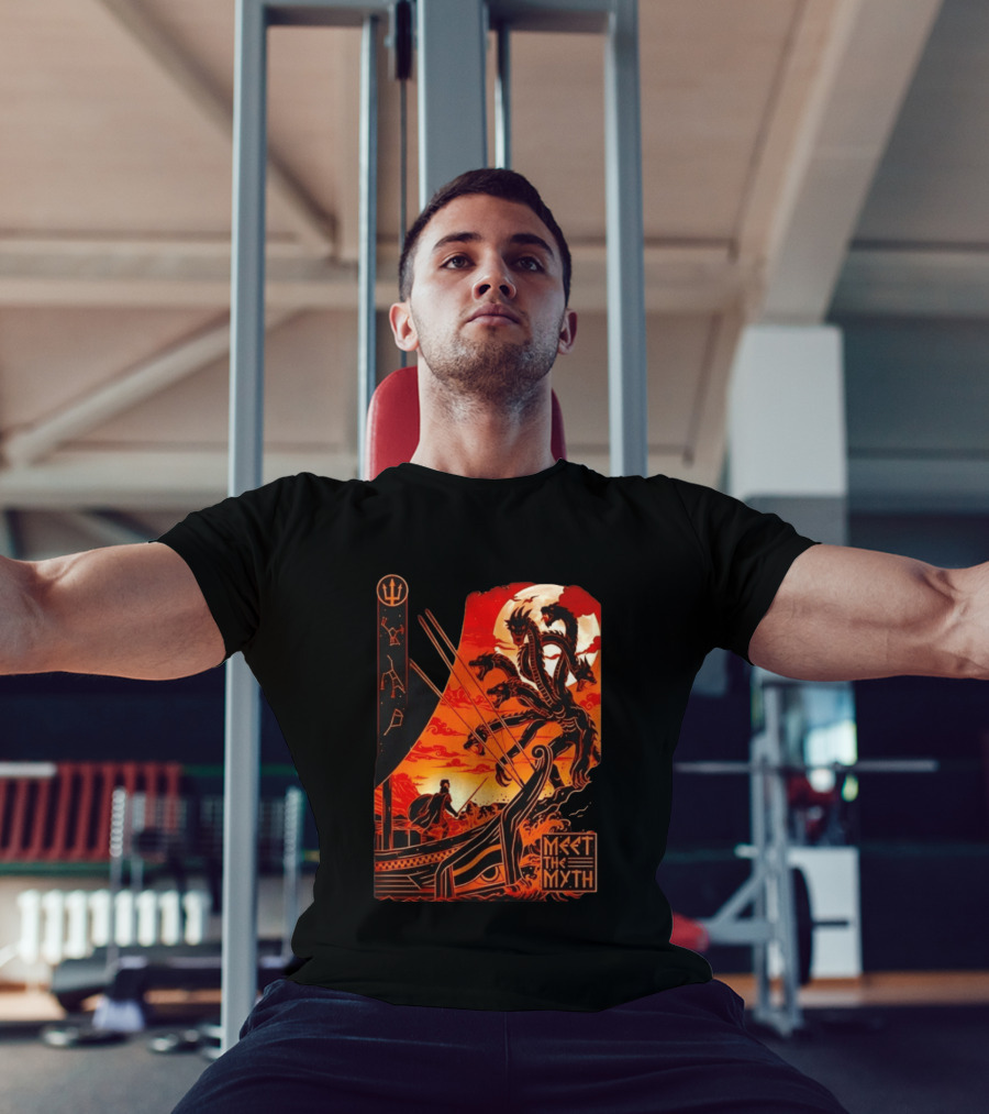Meet The Myth Hydra Greek Mythology Hercules Dramatic Battle Scene T-Shirt